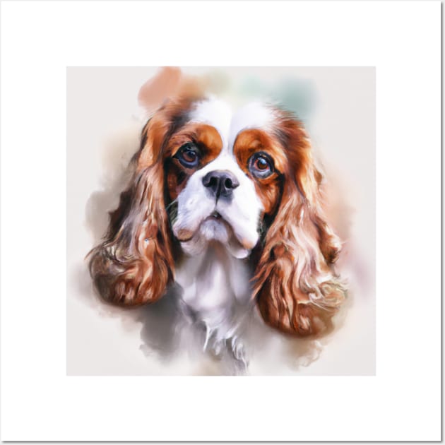 Cavalier King Charles Spaniel Watercolor - Gift For Dog Lovers Wall Art by Edd Paint Something